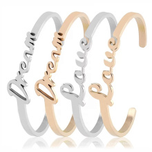 High Quality Stainless Steel   Cuff Bangle Bracelet Women Jewelry